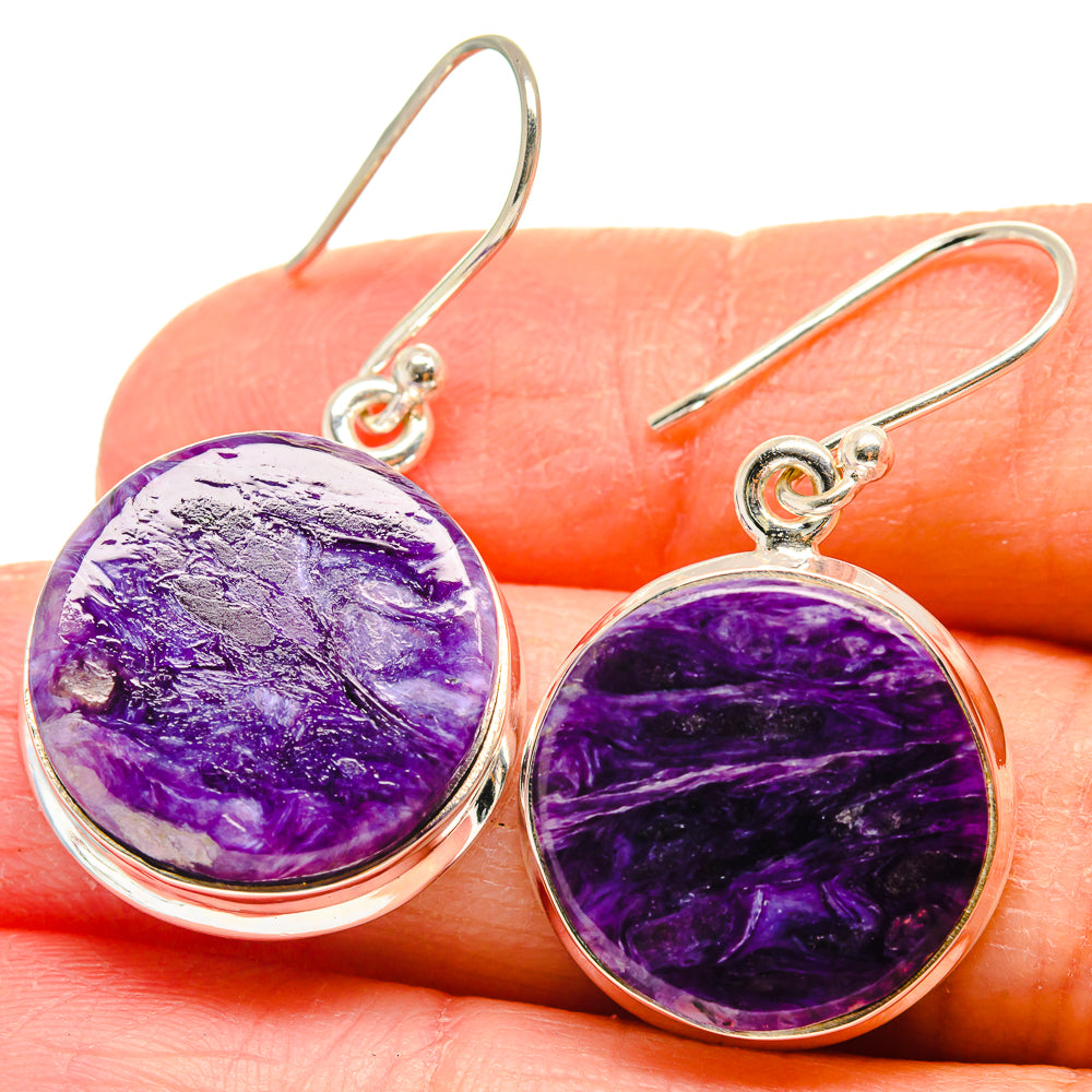 Charoite Earrings handcrafted by Anasilvercos - EARR424294