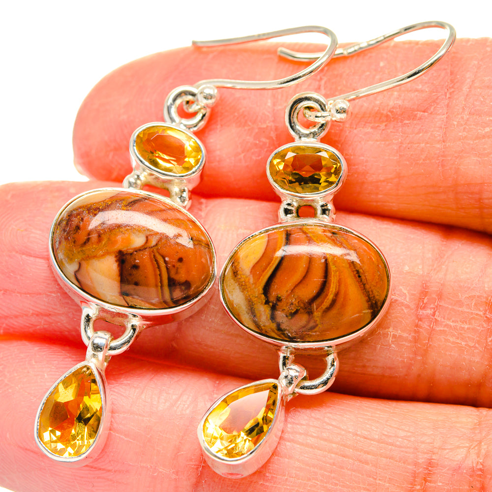 Imperial Jasper Earrings handcrafted by Anasilvercos - EARR424296