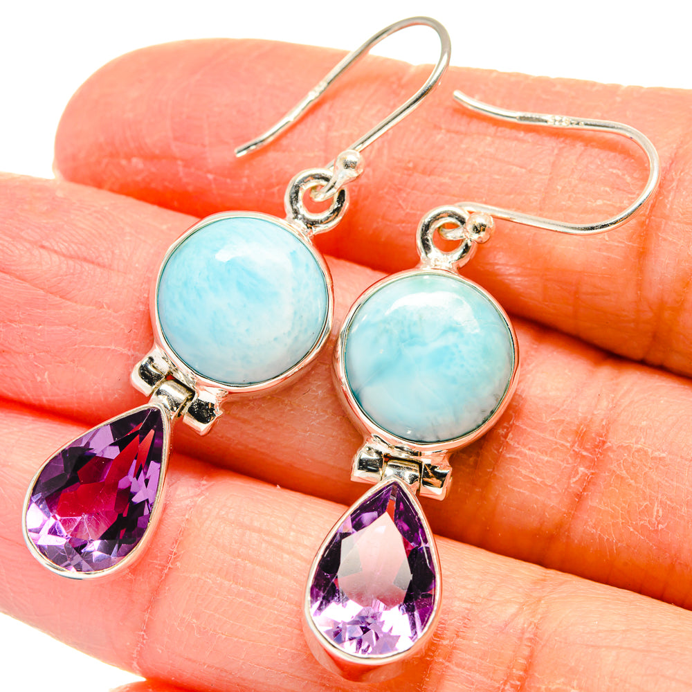 Larimar Earrings handcrafted by Anasilvercos - EARR424299