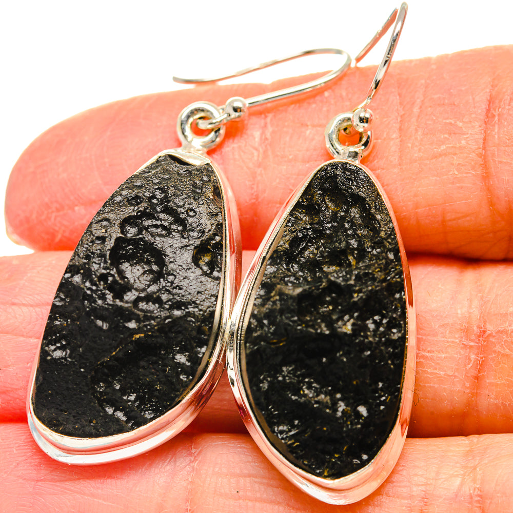 Tektite Earrings handcrafted by Anasilvercos - EARR424312