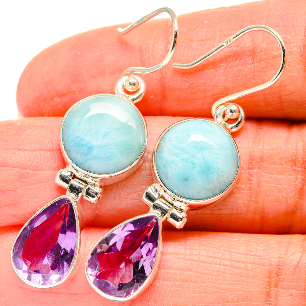 Larimar Earrings handcrafted by Anasilvercos - EARR424324