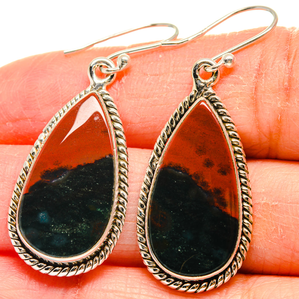 Bloodstone Earrings handcrafted by Anasilvercos - EARR424330