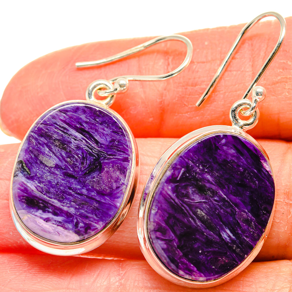 Charoite Earrings handcrafted by Anasilvercos - EARR424331