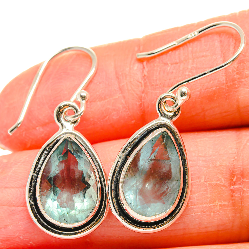 Blue Fluorite Earrings handcrafted by Anasilvercos - EARR424336