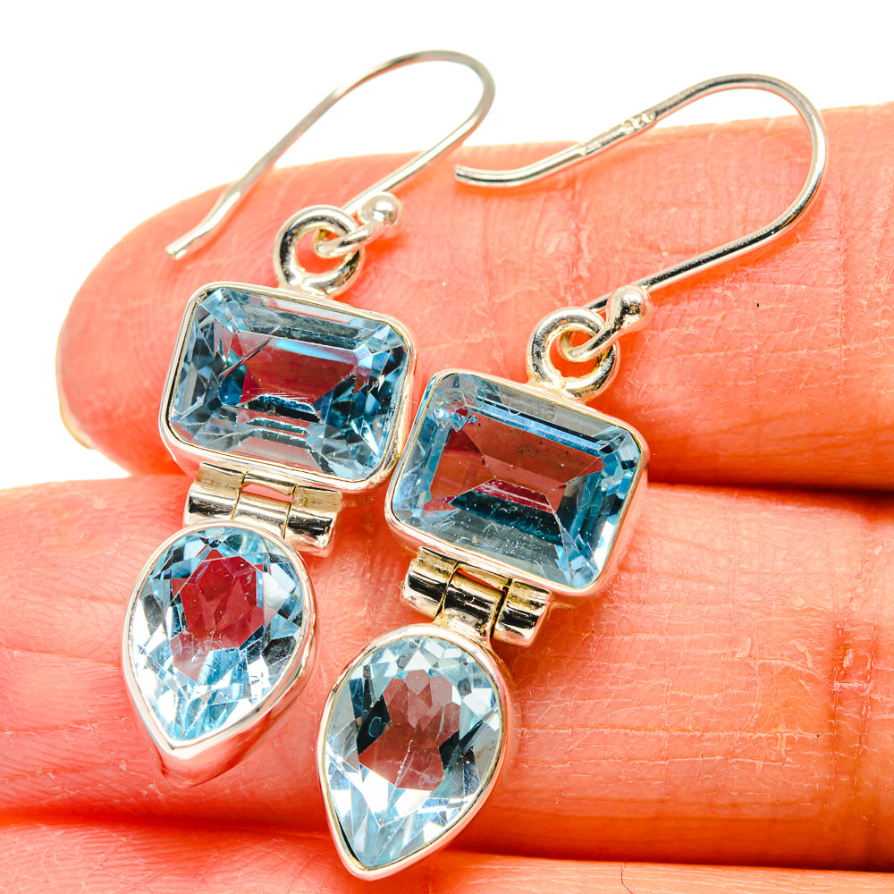 Blue Topaz Earrings handcrafted by Anasilvercos - EARR424342