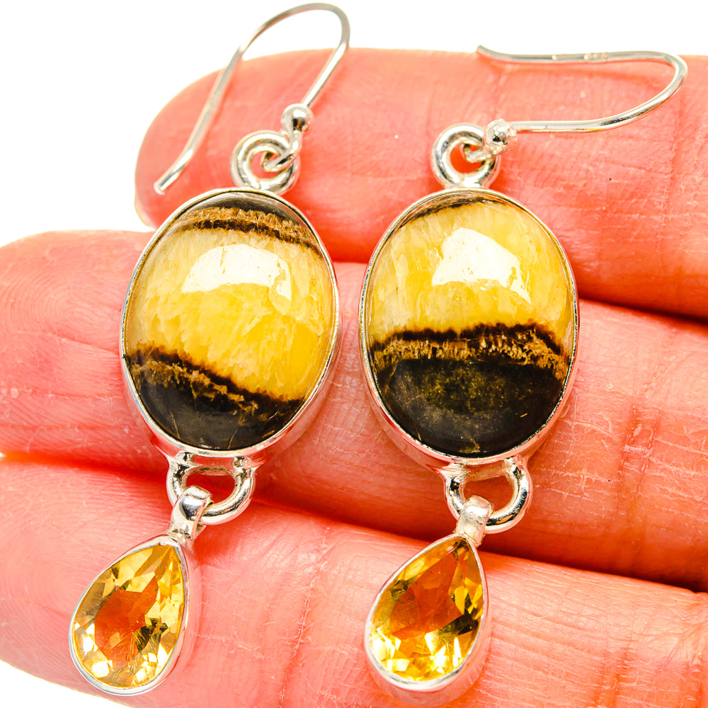 Septarian Nodule Earrings handcrafted by Anasilvercos - EARR424344
