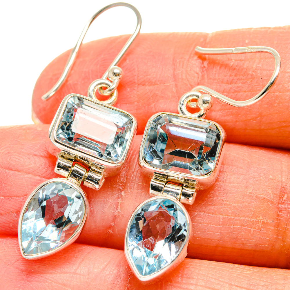 Blue Topaz Earrings handcrafted by Anasilvercos - EARR424346