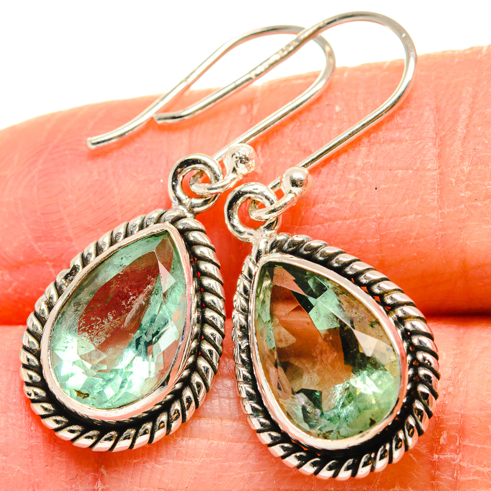 Green Fluorite Earrings handcrafted by Anasilvercos - EARR424349