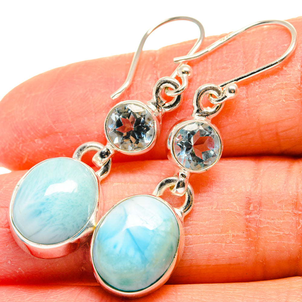 Larimar Earrings handcrafted by Anasilvercos - EARR424353