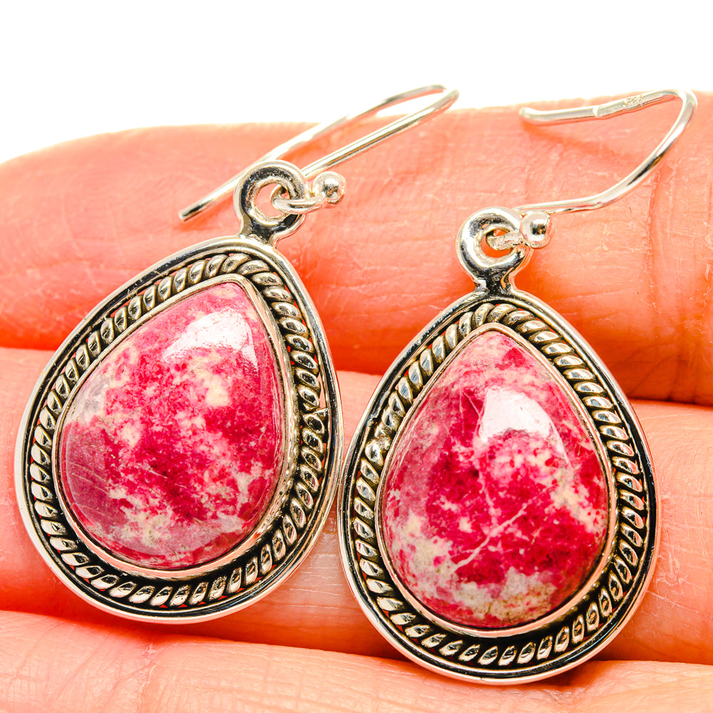 Thulite Earrings handcrafted by Anasilvercos - EARR424362