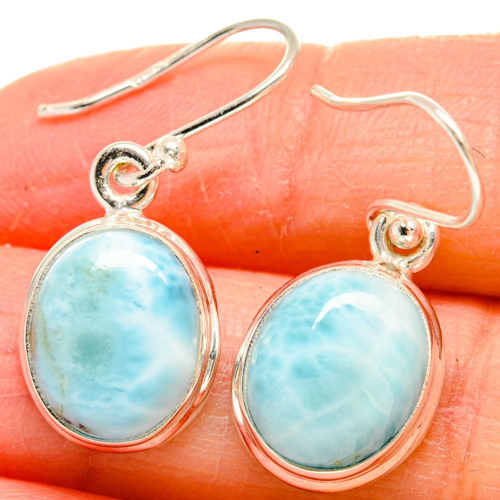 Larimar Earrings handcrafted by Anasilvercos - EARR424376