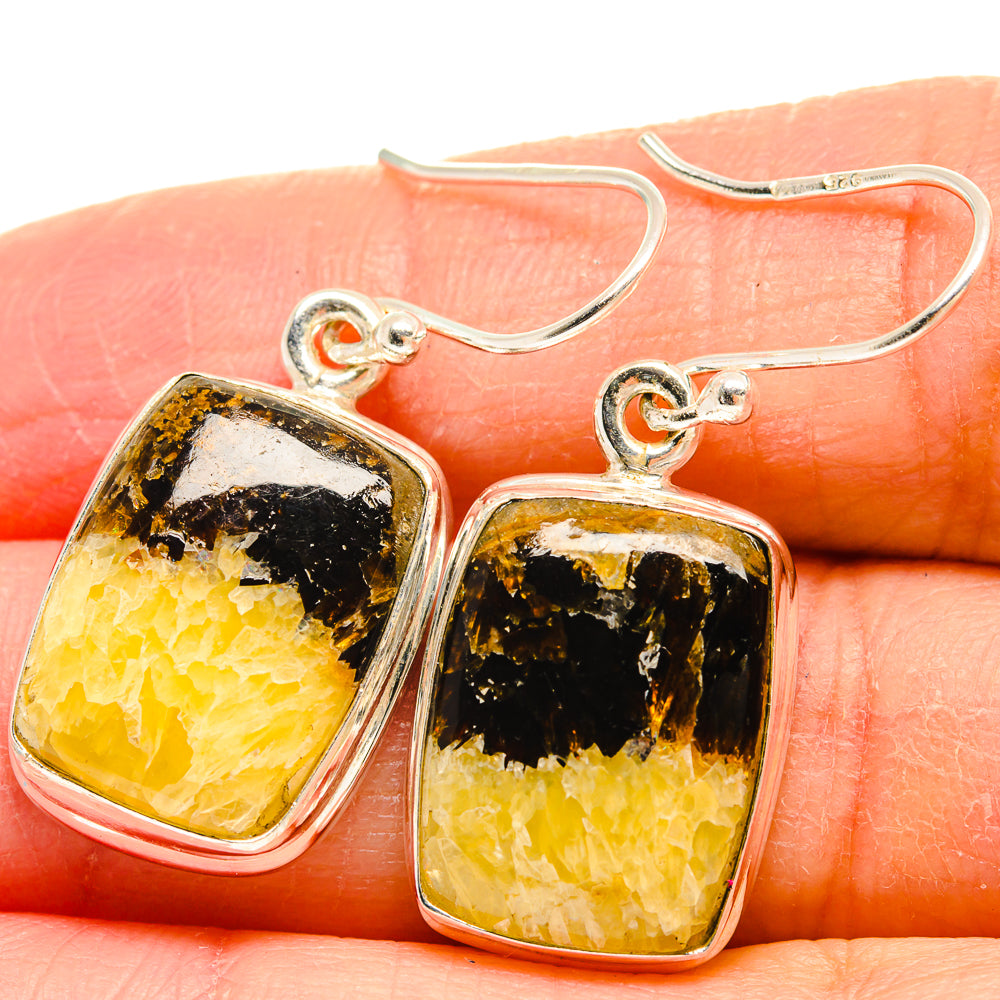 Septarian Nodule Earrings handcrafted by Anasilvercos - EARR424382