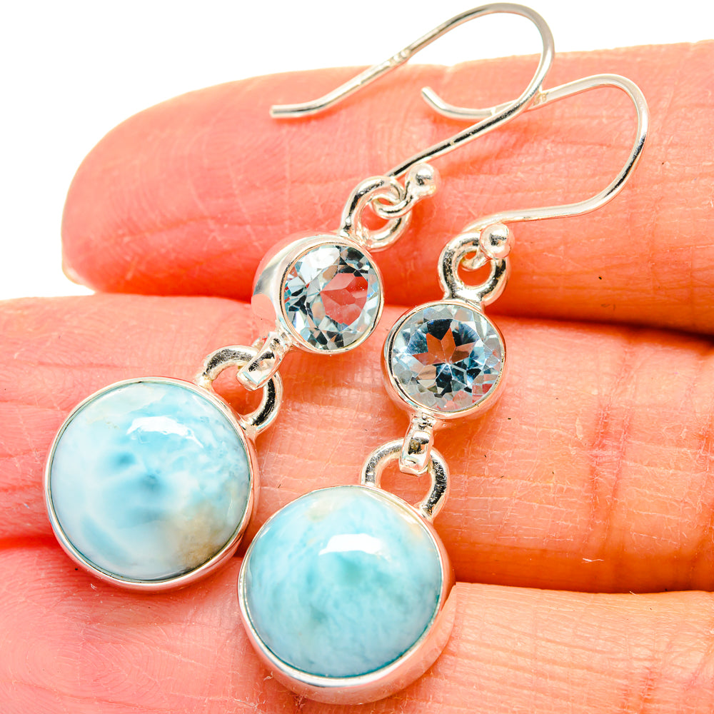 Larimar Earrings handcrafted by Anasilvercos - EARR424395