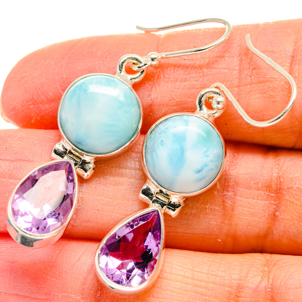 Larimar Earrings handcrafted by Anasilvercos - EARR424396
