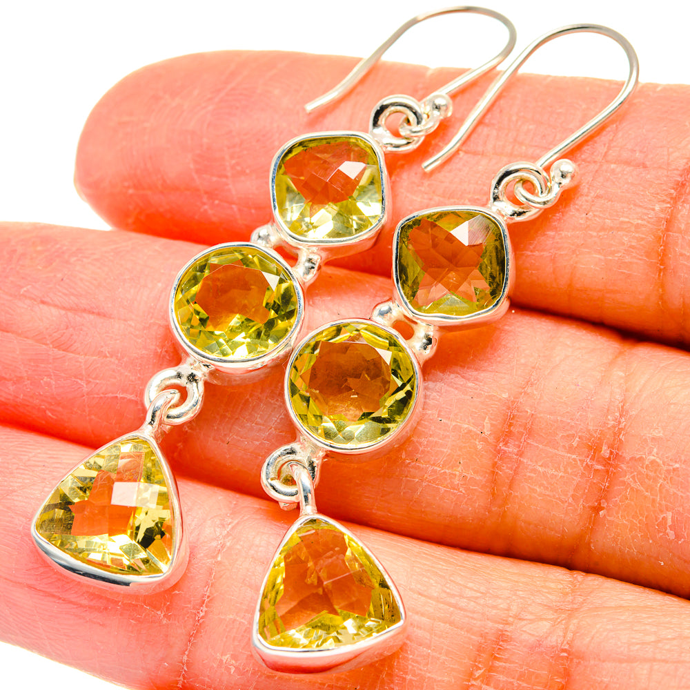 Citrine Earrings handcrafted by Anasilvercos - EARR424405