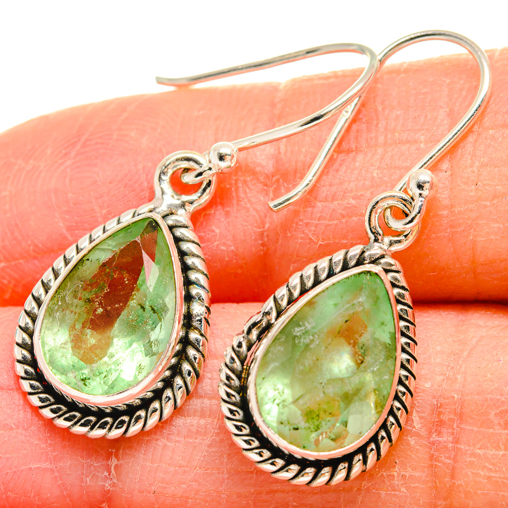 Green Fluorite Earrings handcrafted by Anasilvercos - EARR424409