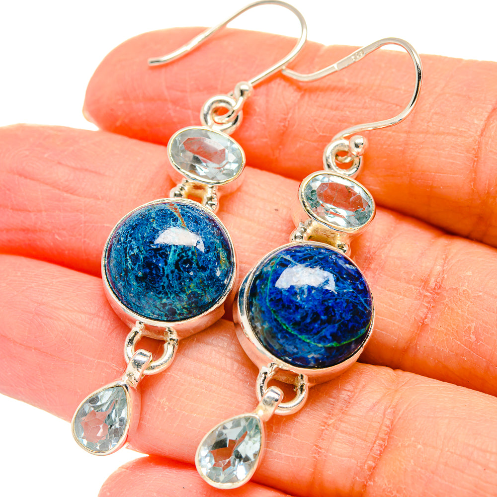 Shattuckite Earrings handcrafted by Anasilvercos - EARR424413