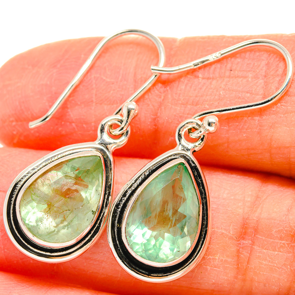 Green Fluorite Earrings handcrafted by Anasilvercos - EARR424425