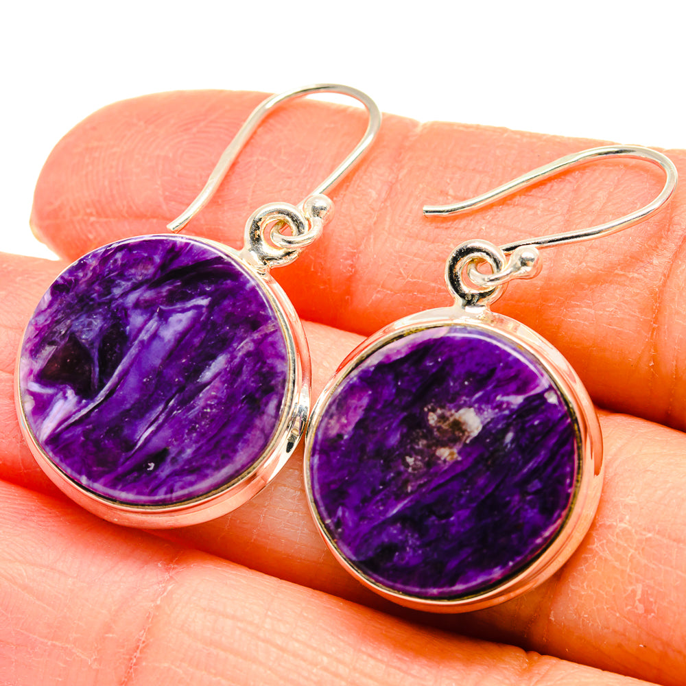 Charoite Earrings handcrafted by Anasilvercos - EARR424426