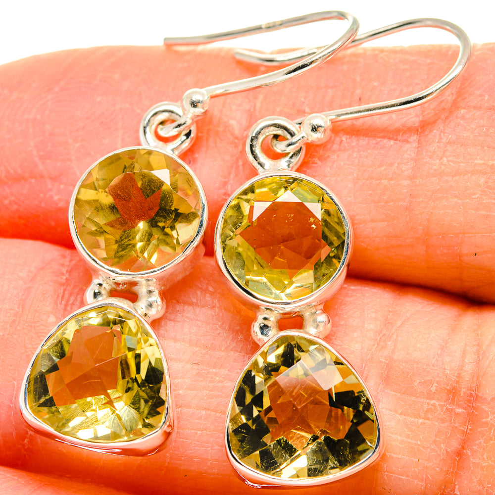 Citrine Earrings handcrafted by Anasilvercos - EARR424433