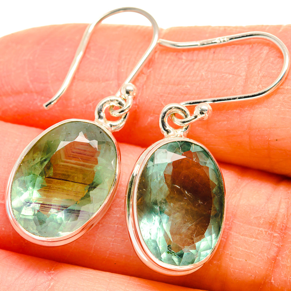 Green Fluorite Earrings handcrafted by Anasilvercos - EARR424434