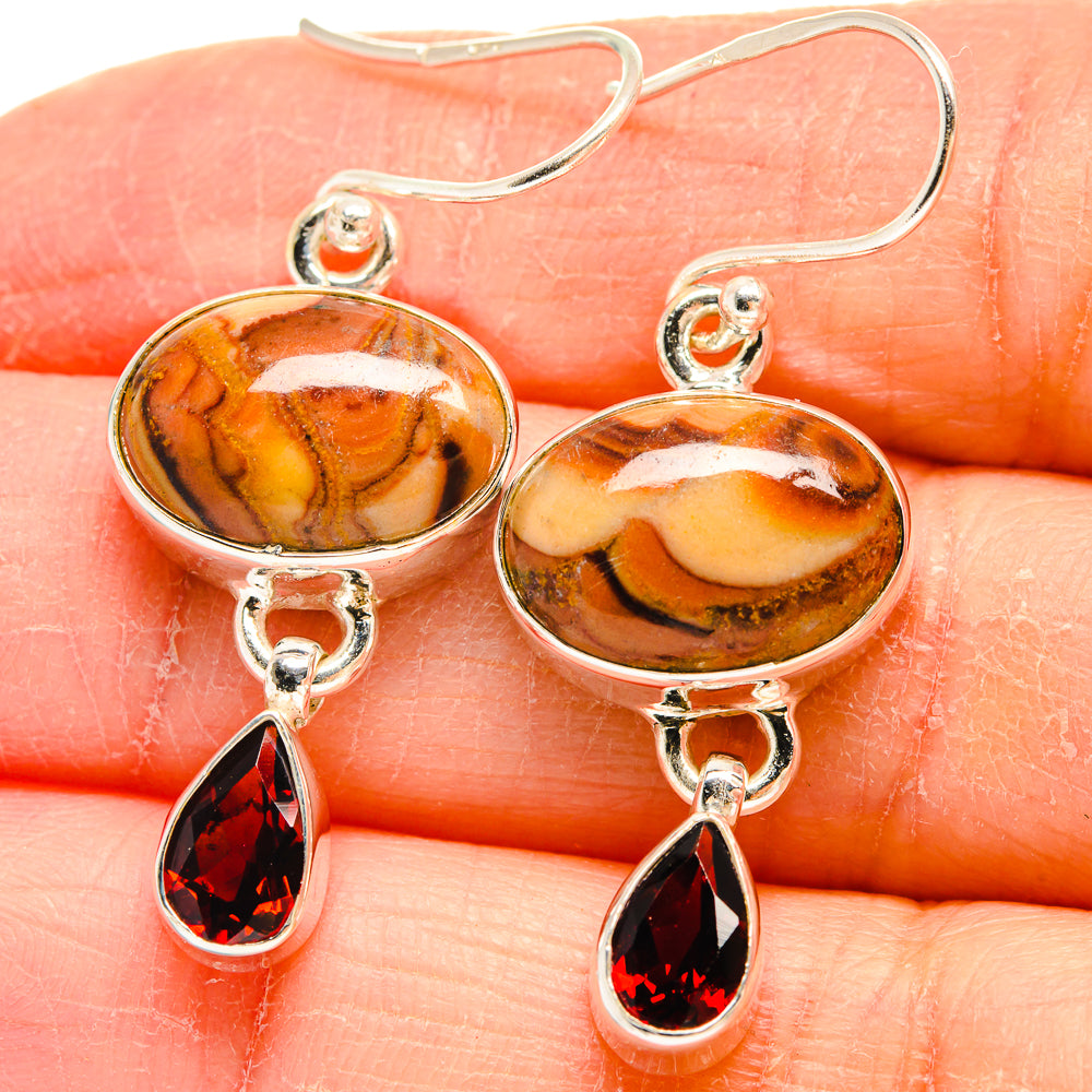 Imperial Jasper Earrings handcrafted by Anasilvercos - EARR424443