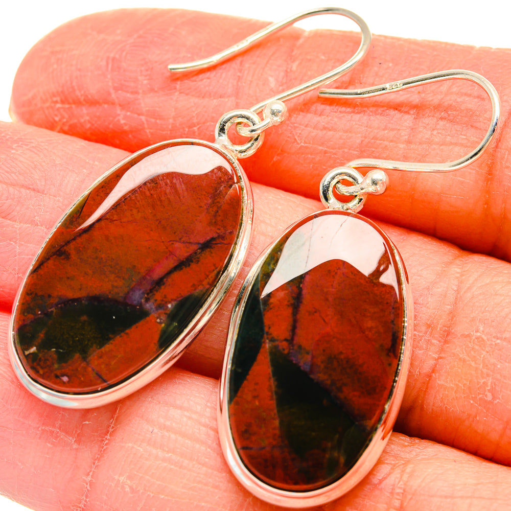 Bloodstone Earrings handcrafted by Anasilvercos - EARR424447