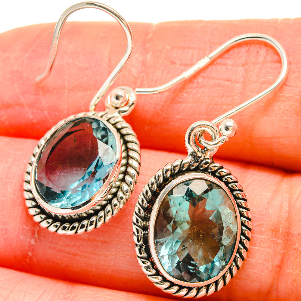 Blue Topaz Earrings handcrafted by Anasilvercos - EARR424448