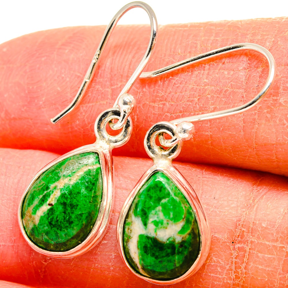 Gaspeite Earrings handcrafted by Anasilvercos - EARR424475