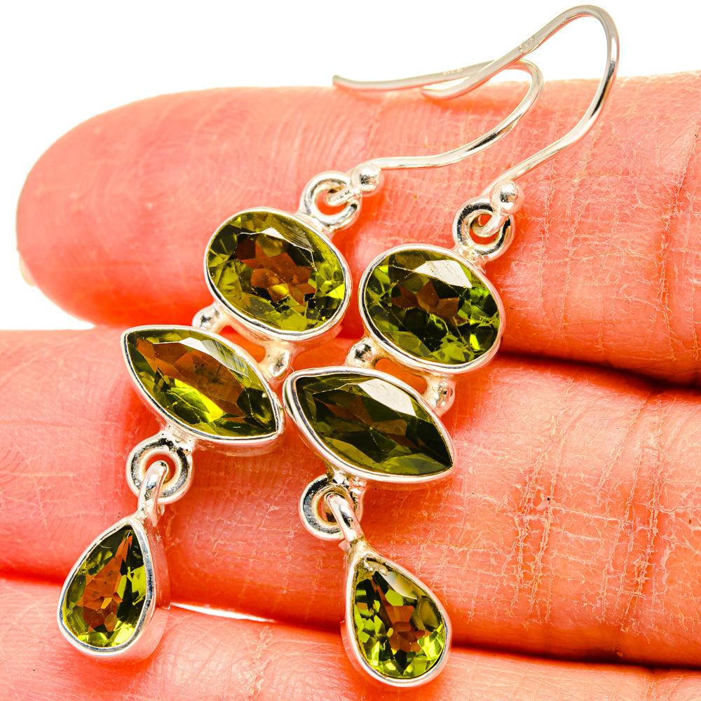 Peridot Earrings handcrafted by Anasilvercos - EARR424487