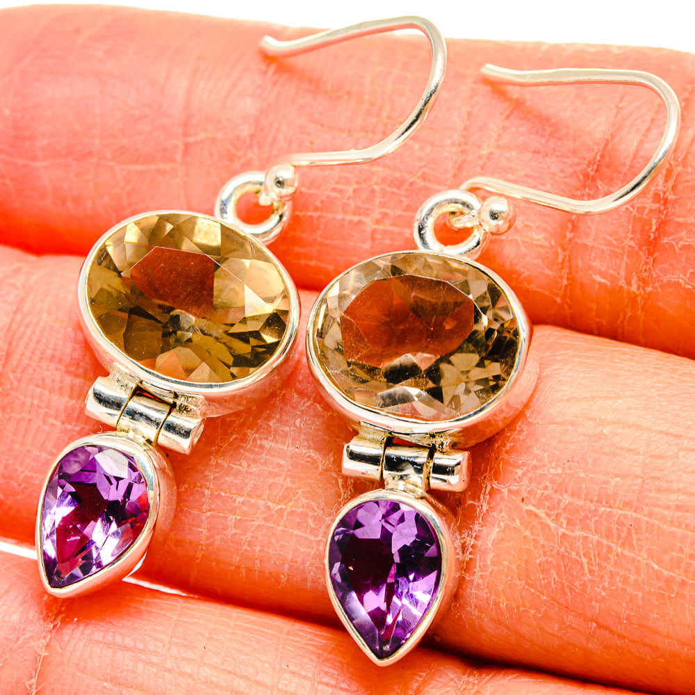 Smoky Quartz Earrings handcrafted by Anasilvercos - EARR424489