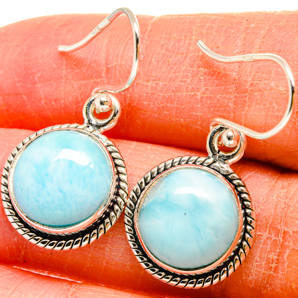 Larimar Earrings handcrafted by Anasilvercos - EARR424497