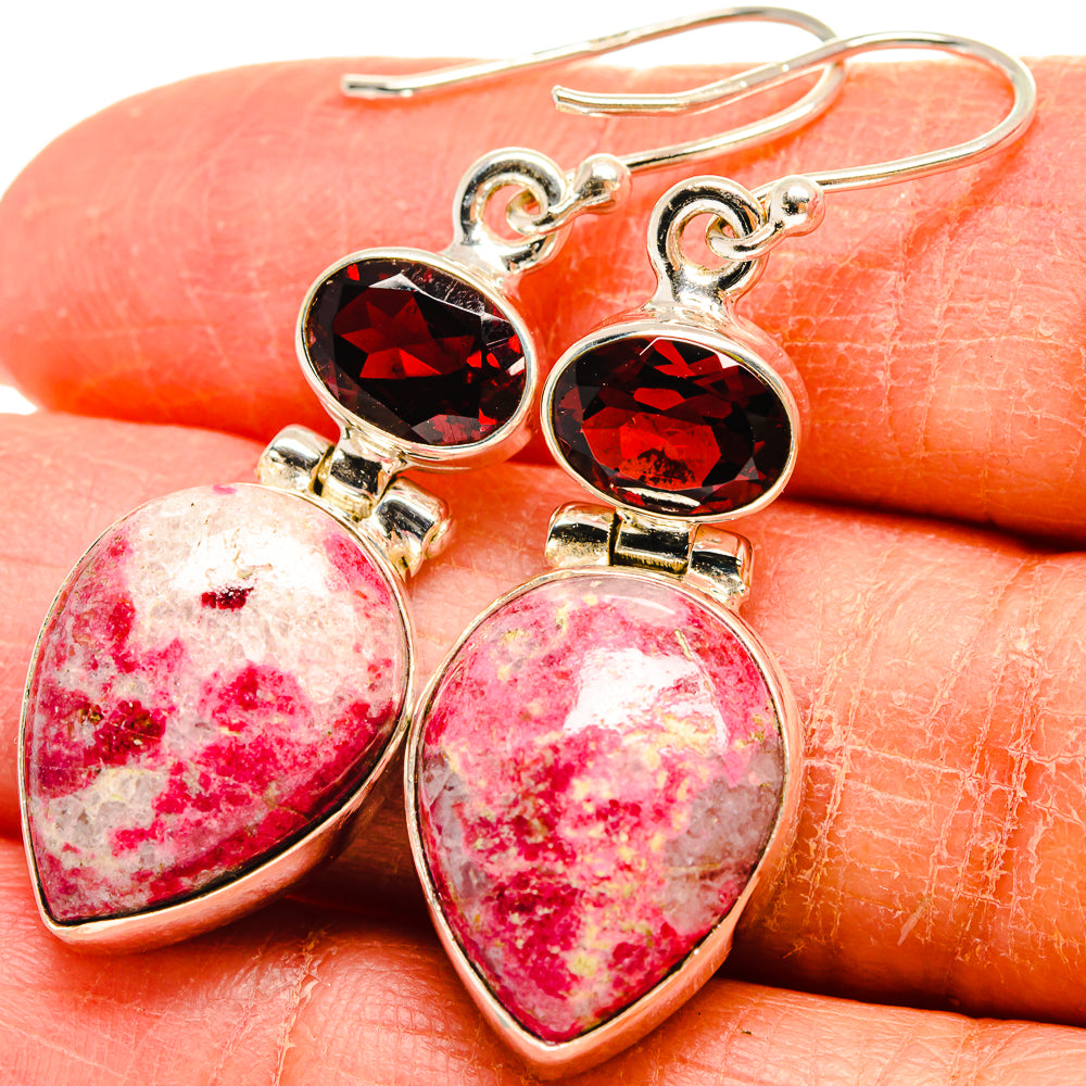 Thulite Earrings handcrafted by Anasilvercos - EARR424507
