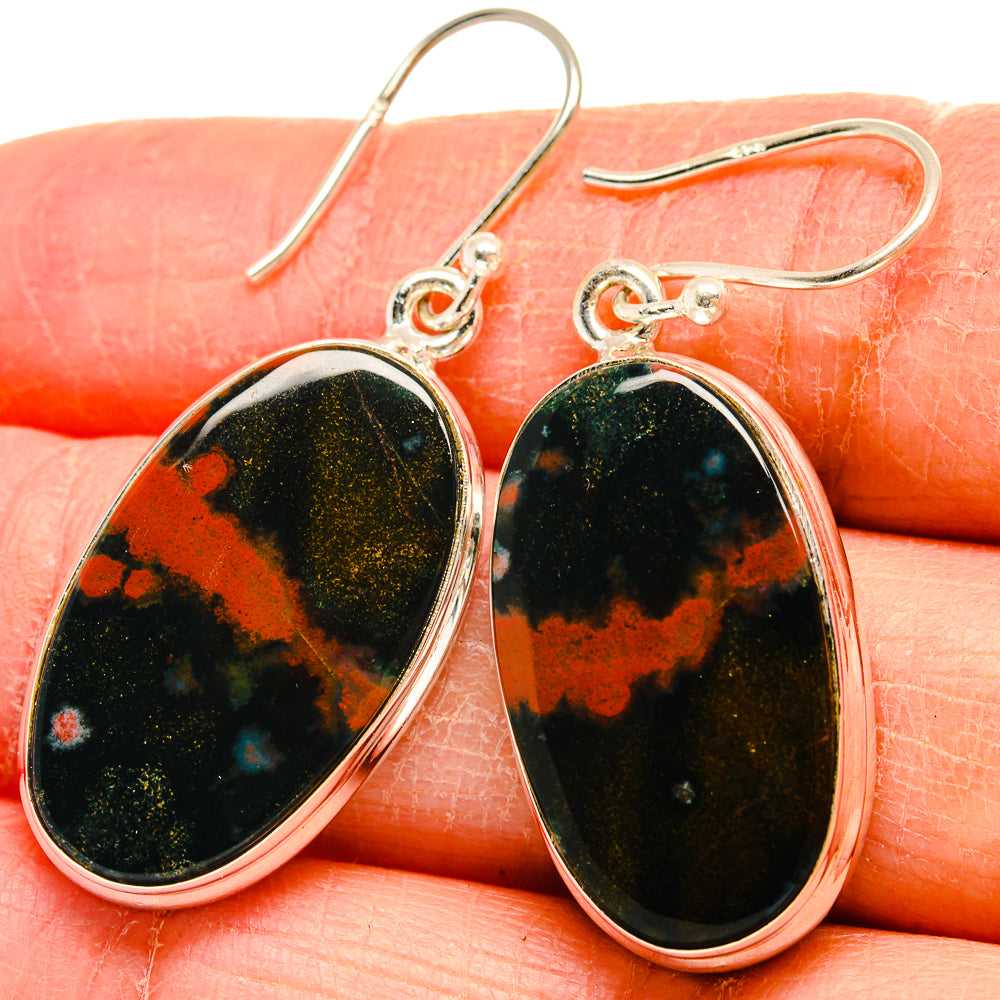 Ocean Jasper Earrings handcrafted by Anasilvercos - EARR424511