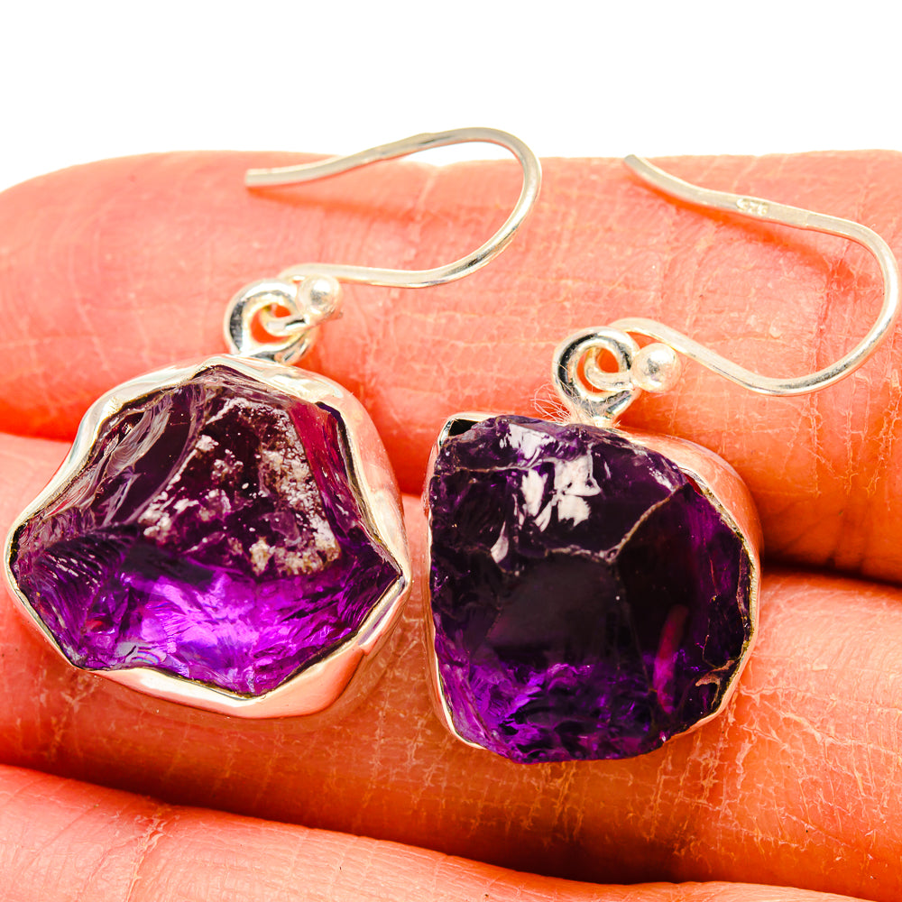 Amethyst Earrings handcrafted by Anasilvercos - EARR424515