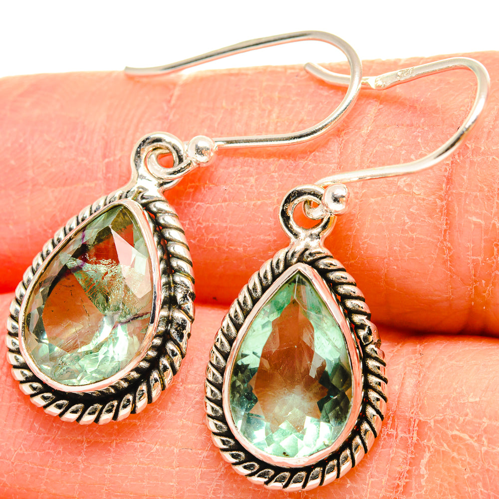 Green Fluorite Earrings handcrafted by Anasilvercos - EARR424525