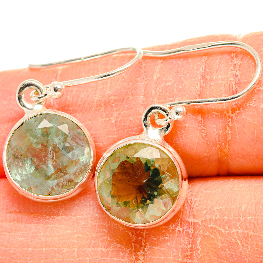 Green Fluorite Earrings handcrafted by Anasilvercos - EARR424538