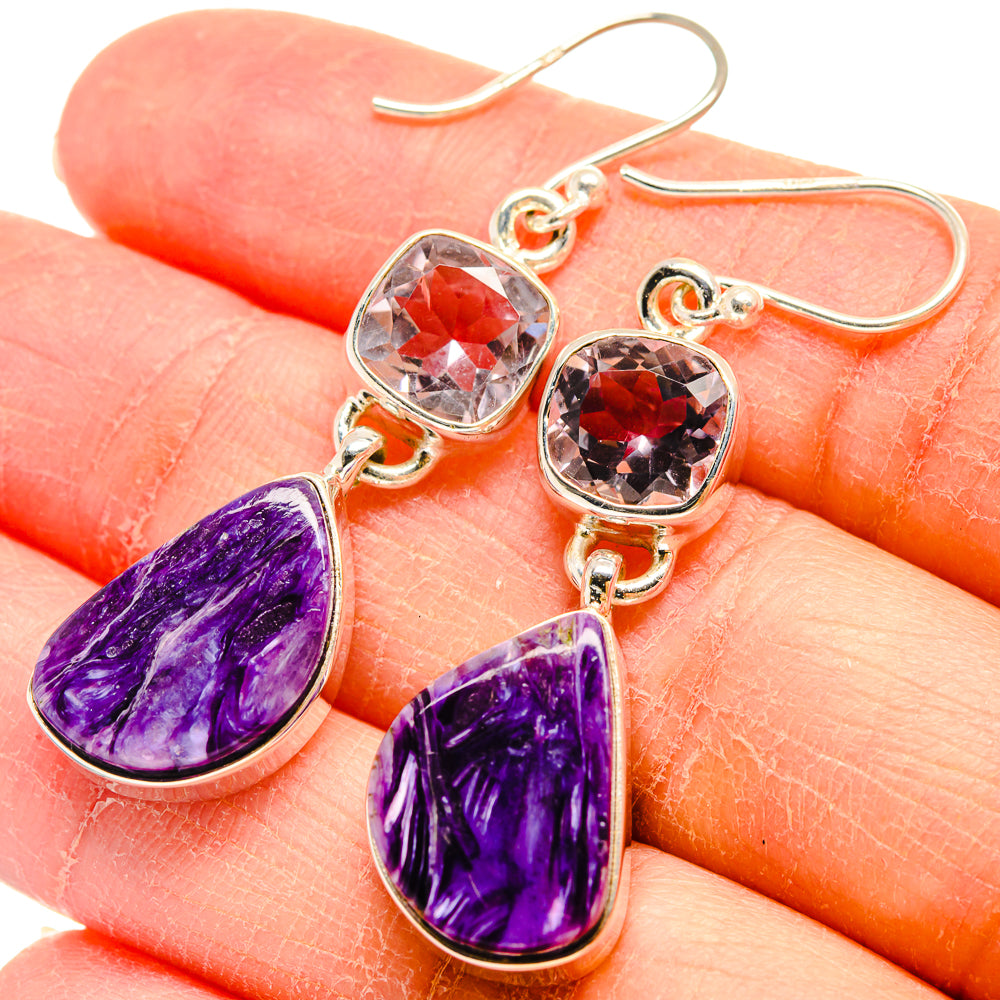 Charoite Earrings handcrafted by Anasilvercos - EARR424569
