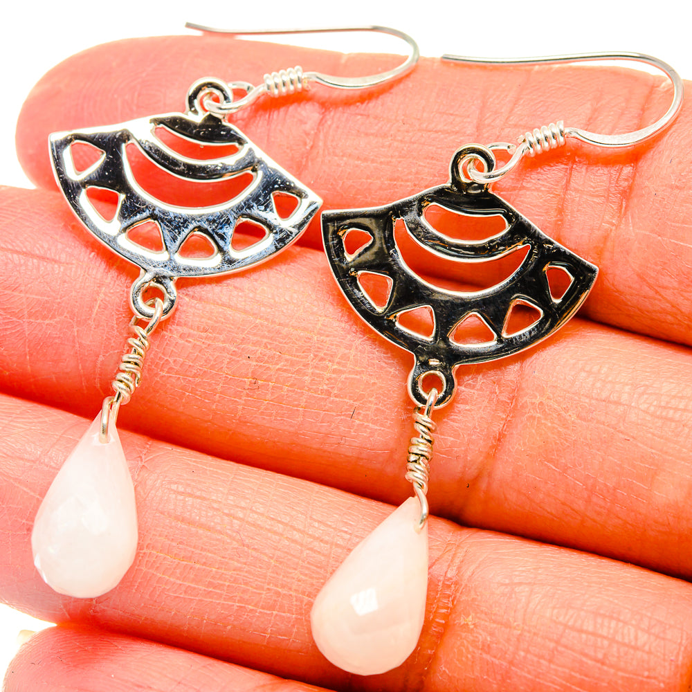 Rainbow Moonstone Earrings handcrafted by Anasilvercos - EARR424580