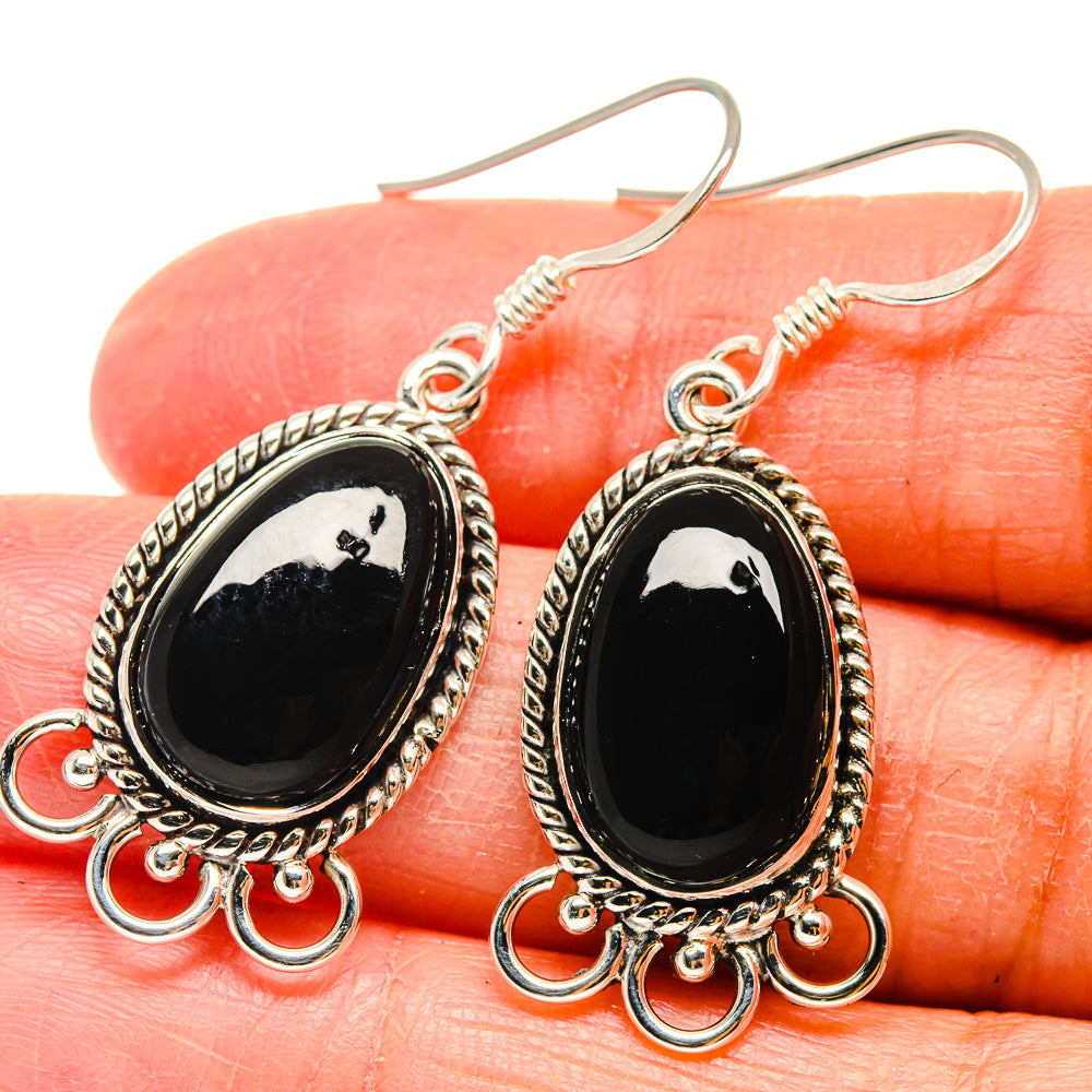 Black Onyx Earrings handcrafted by Anasilvercos - EARR424581