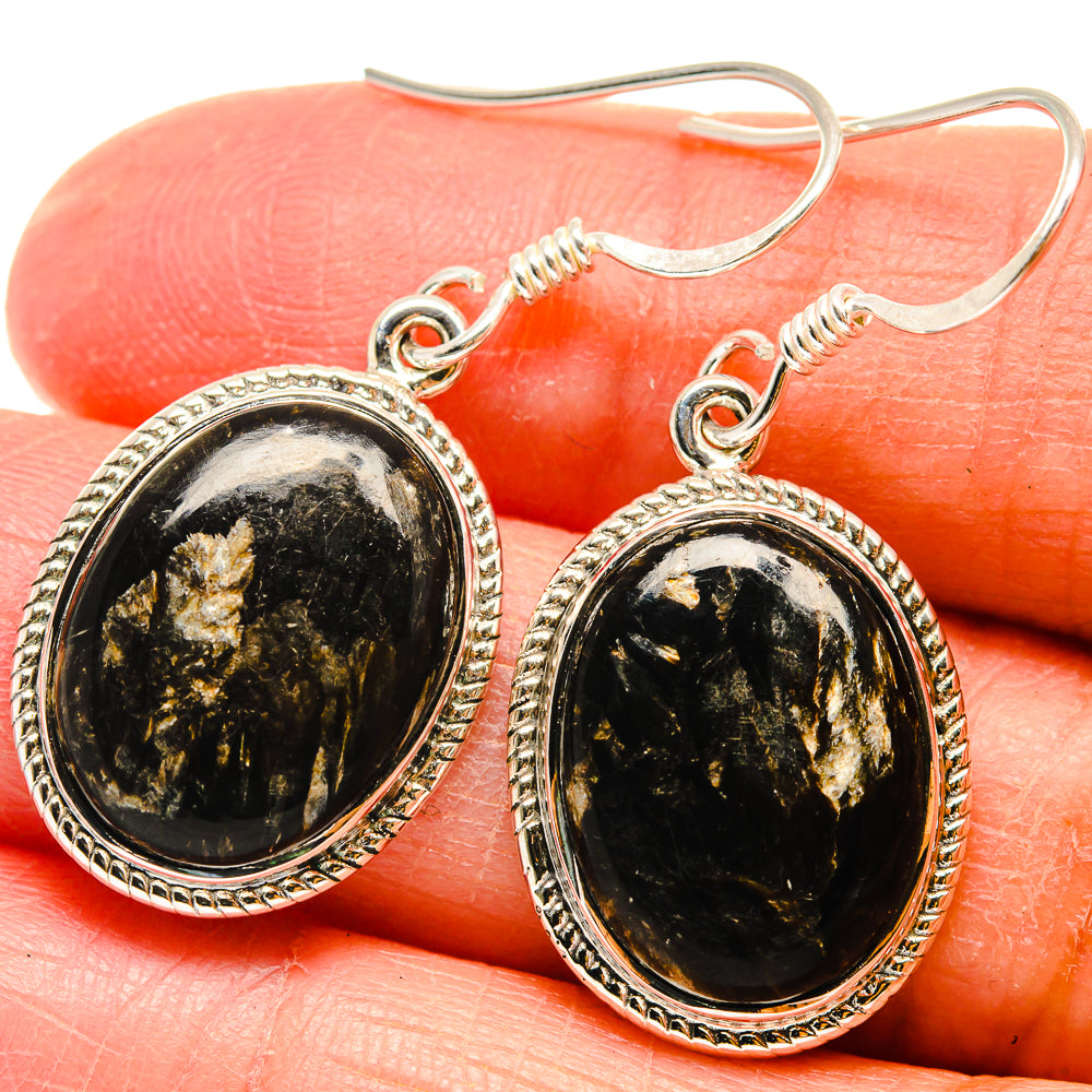 Golden Seraphinite Earrings handcrafted by Anasilvercos - EARR424583