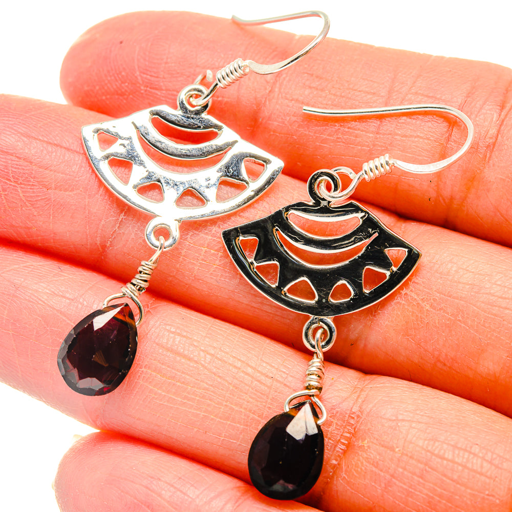 Garnet Earrings handcrafted by Anasilvercos - EARR424590
