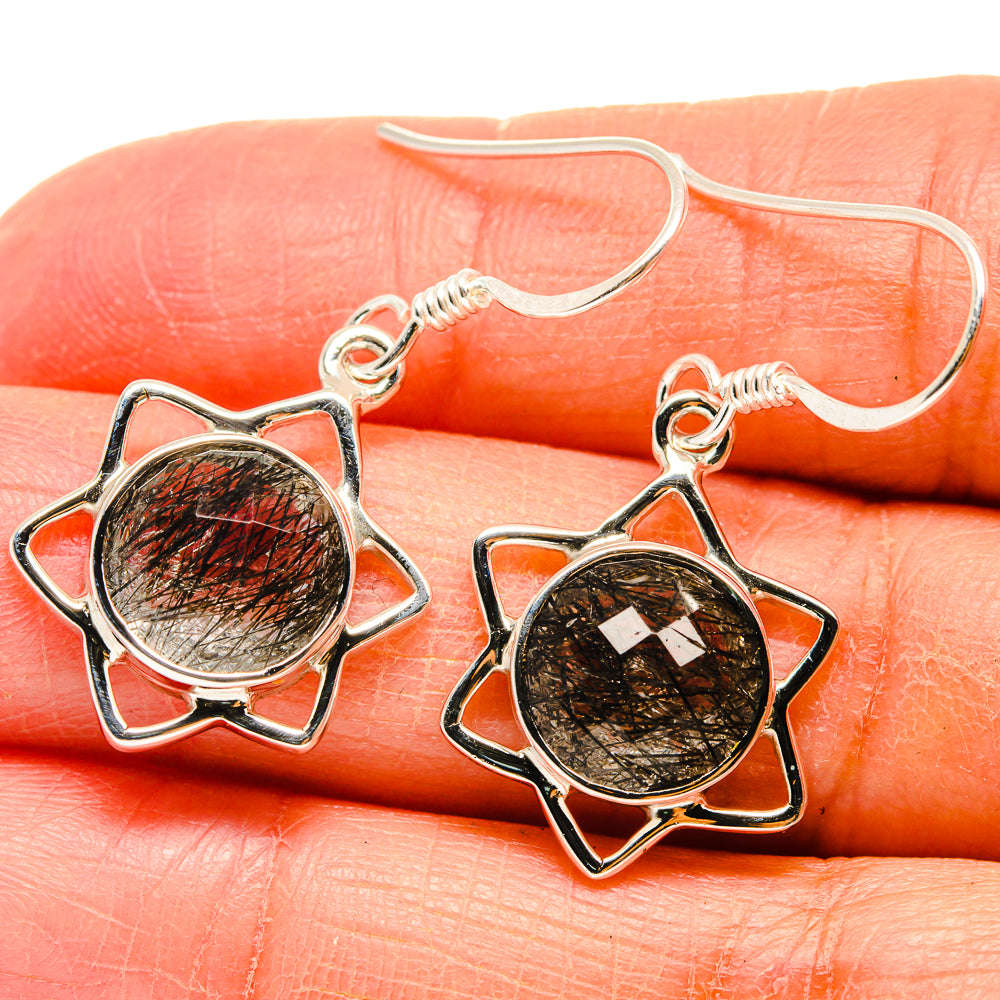 Tourmalinated Quartz Earrings handcrafted by Anasilvercos - EARR424595