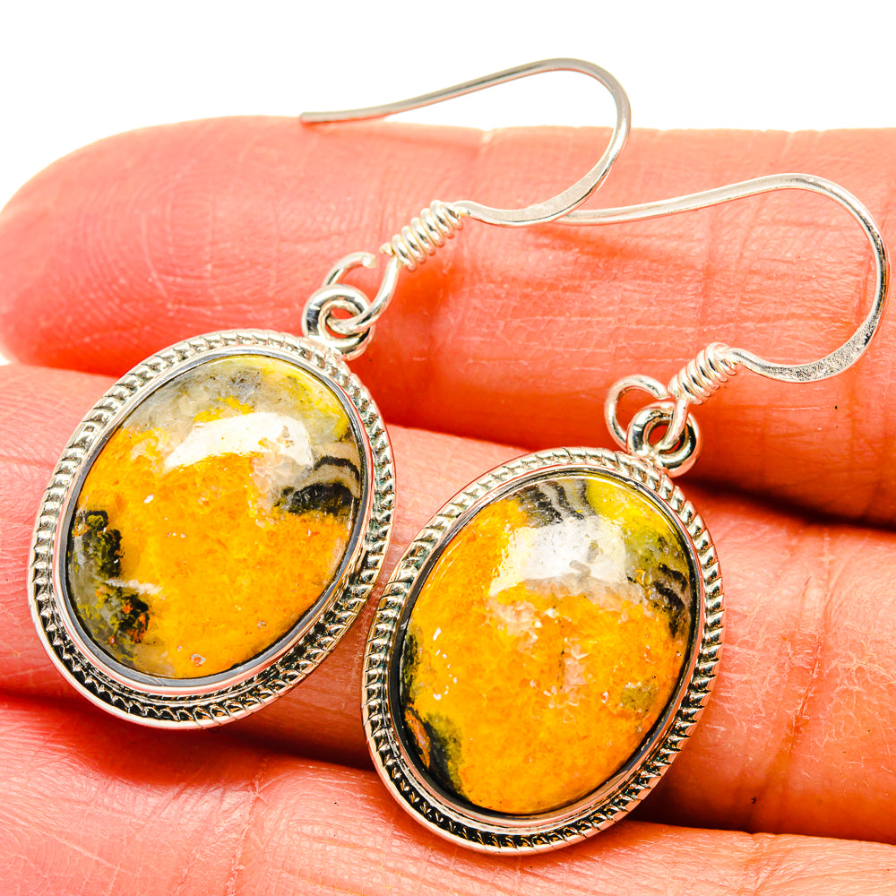 K2 Blue Azurite Earrings handcrafted by Anasilvercos - EARR424598