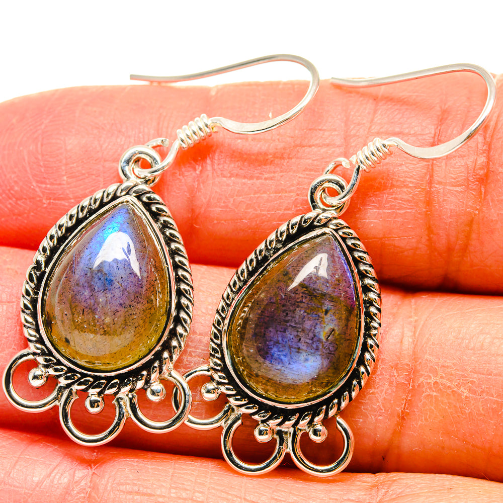 Labradorite Earrings handcrafted by Anasilvercos - EARR424604