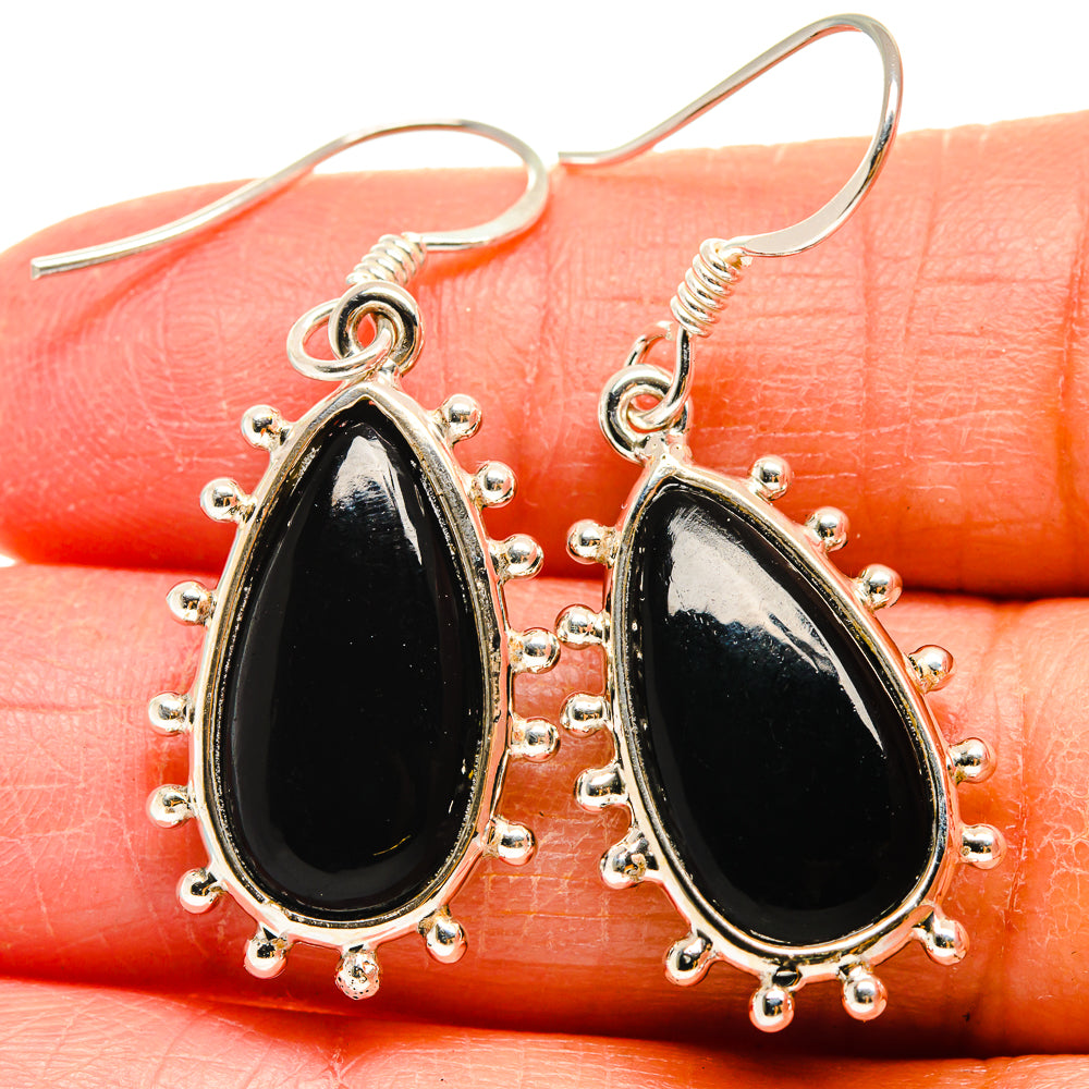 Black Onyx Earrings handcrafted by Anasilvercos - EARR424605