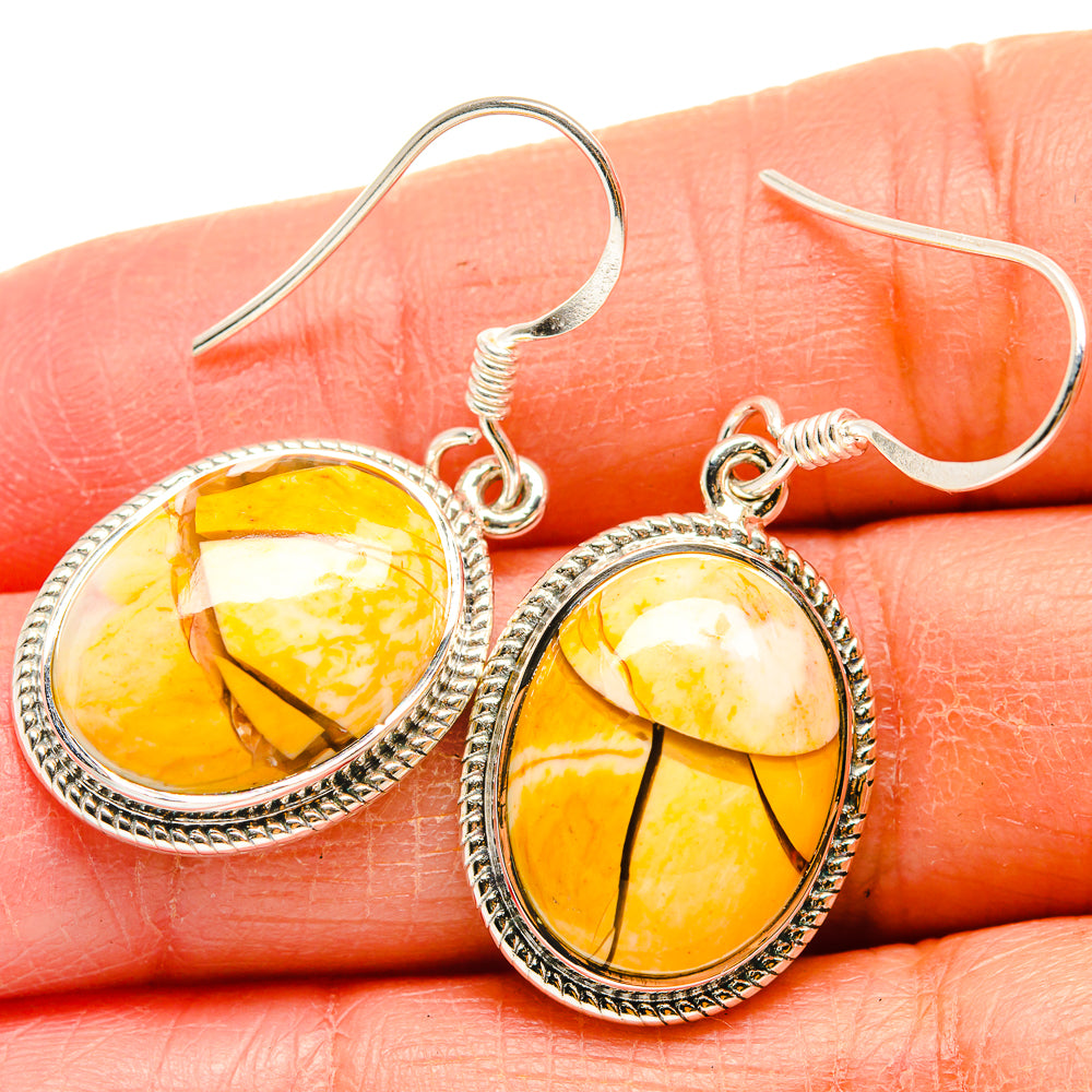 Brecciated Mookaite Earrings handcrafted by Anasilvercos - EARR424608