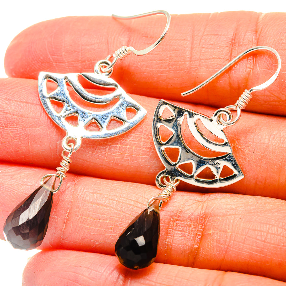 Smoky Quartz Earrings handcrafted by Anasilvercos - EARR424610