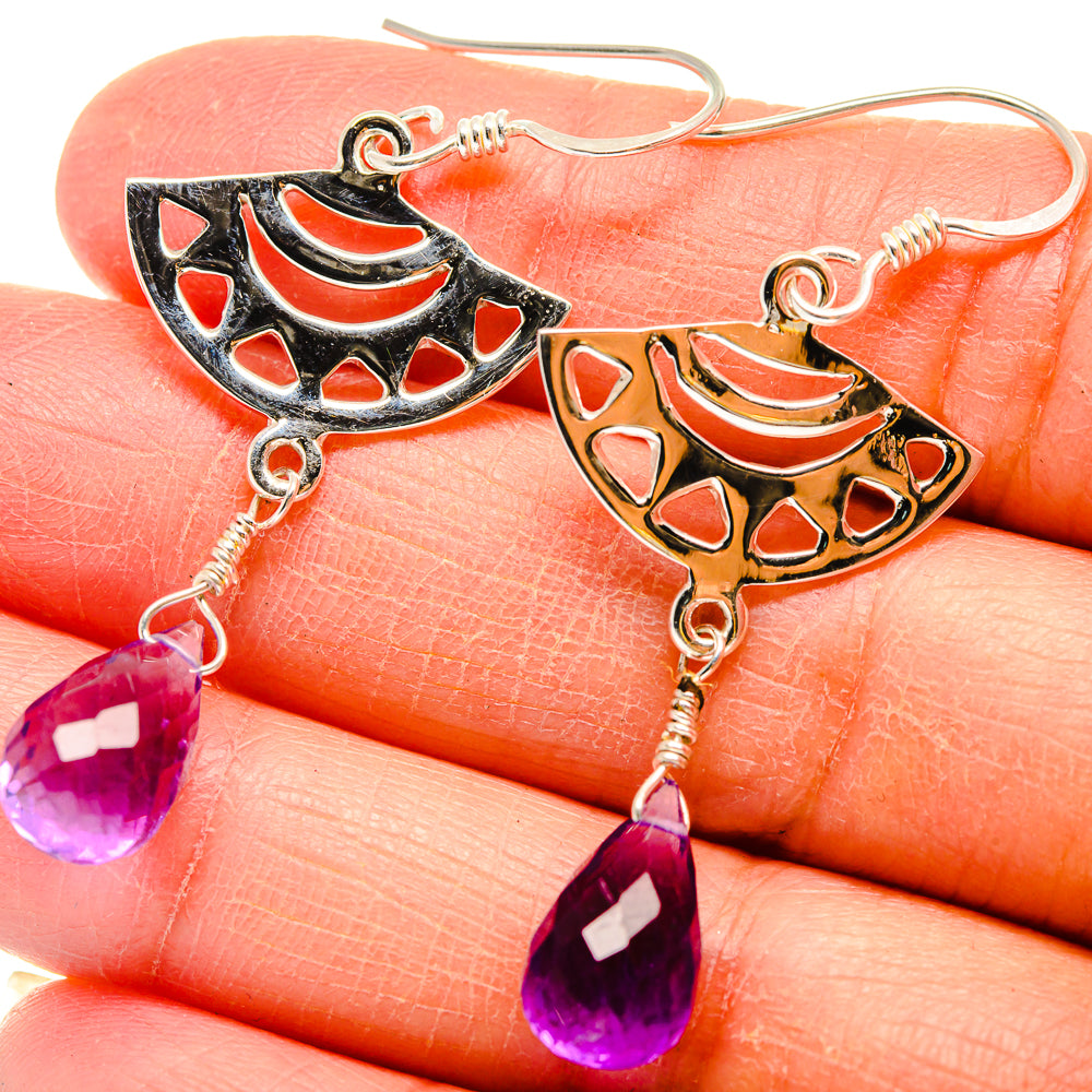 Amethyst Earrings handcrafted by Anasilvercos - EARR424616