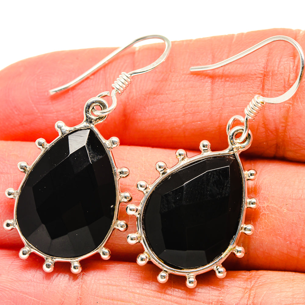 Black Onyx Earrings handcrafted by Anasilvercos - EARR424620